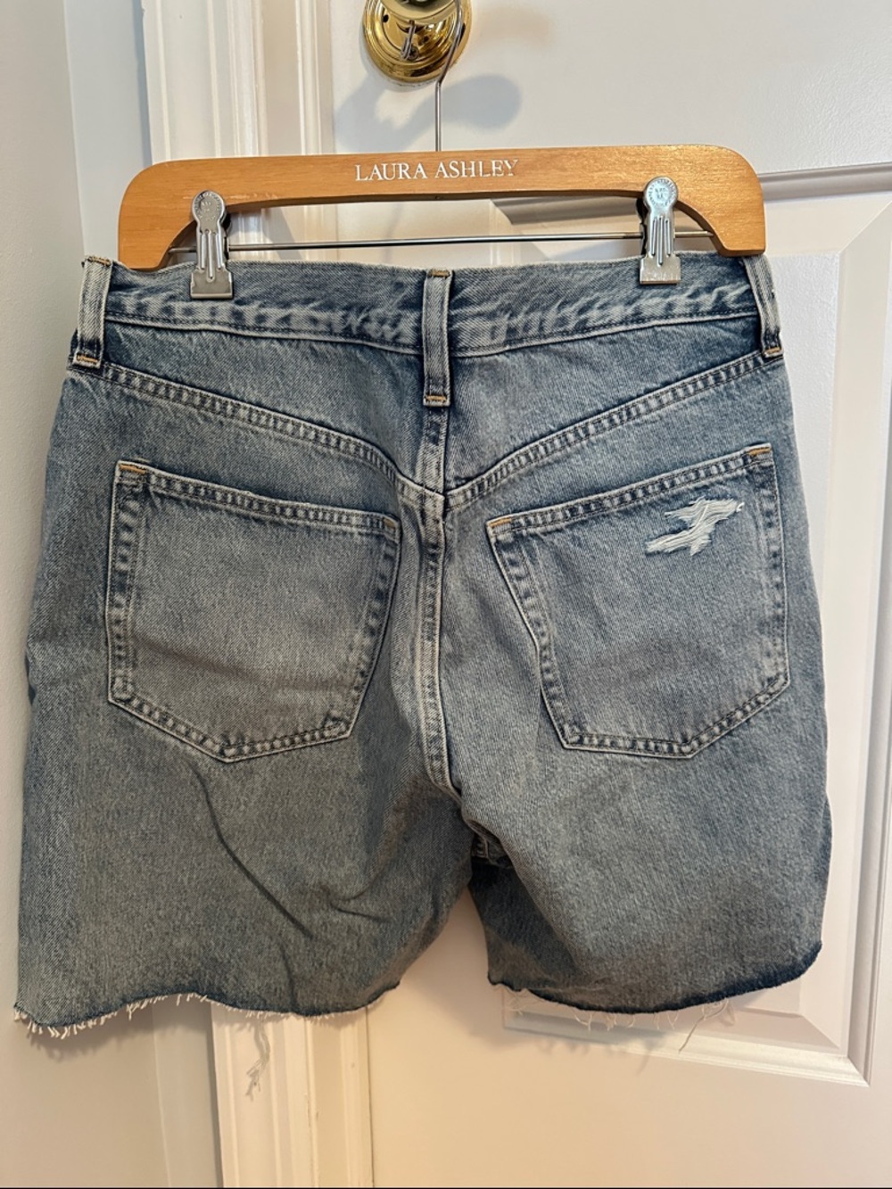 Loose Mid Rise Bermuda Denim Short - Picture 2 of 6